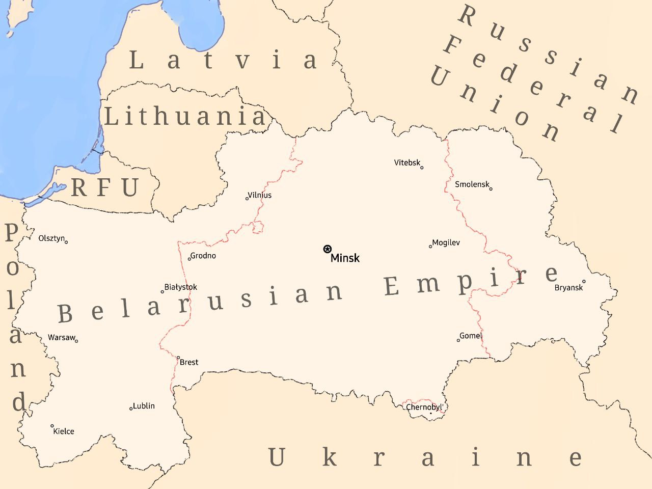 Map of Belarusian Empire